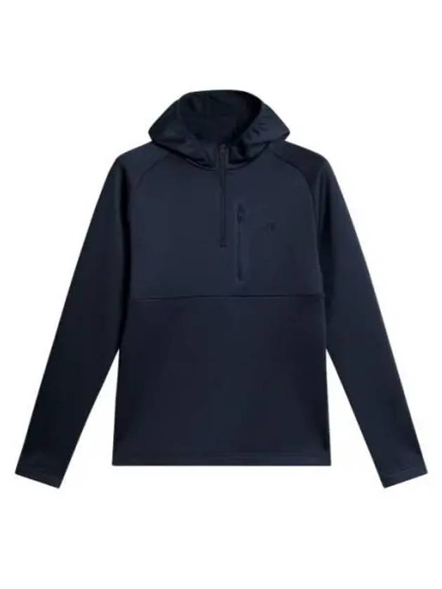 Men's Adam Quarter Zip Hoodie Navy - J.LINDEBERG - BALAAN 2