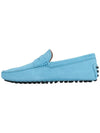 Men's Suede Gommino Driving Shoes Light Blue - TOD'S - BALAAN 4