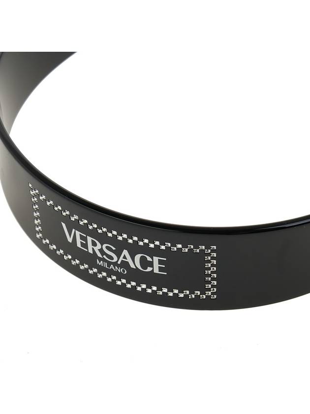 Logo-Embellished Headband Black - VERSACE - BALAAN 6