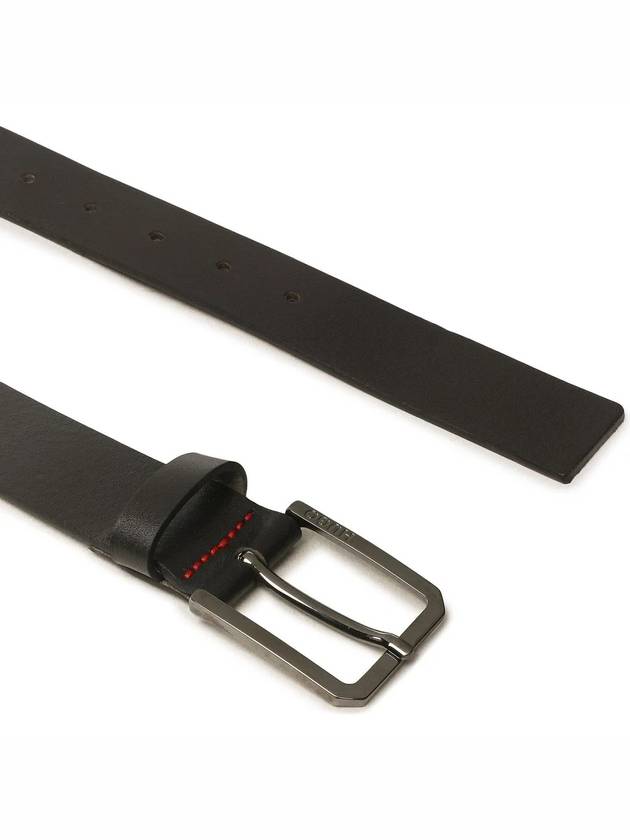 Metal Buckle Leather Belt Black - HUGO BOSS - BALAAN 3