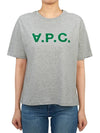 Logo Print Crew Neck Short Sleeve T-Shirt Grey - A.P.C. - BALAAN 2