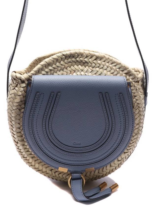 Marcie Raffia Leather Cross Bag Blue - CHLOE - BALAAN 2