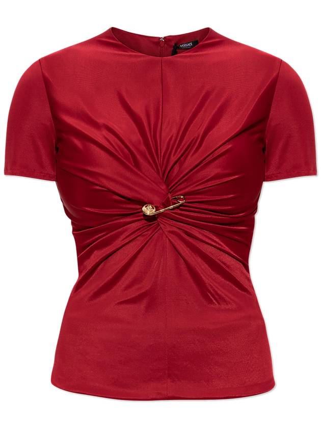 Versace Draped Top, Women's, Red - VERSACE - BALAAN 1