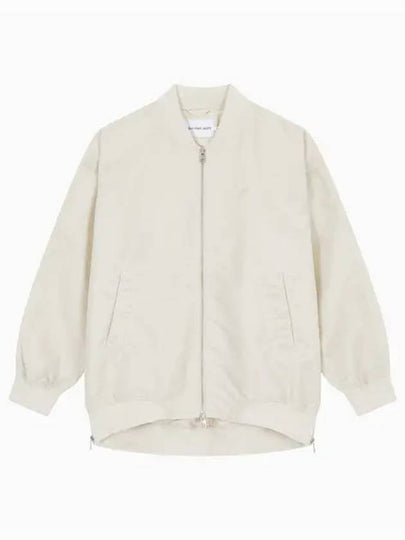 JEANS Women s Ivory Satin Bomber Jacket J224361 ACF - CALVIN KLEIN - BALAAN 2