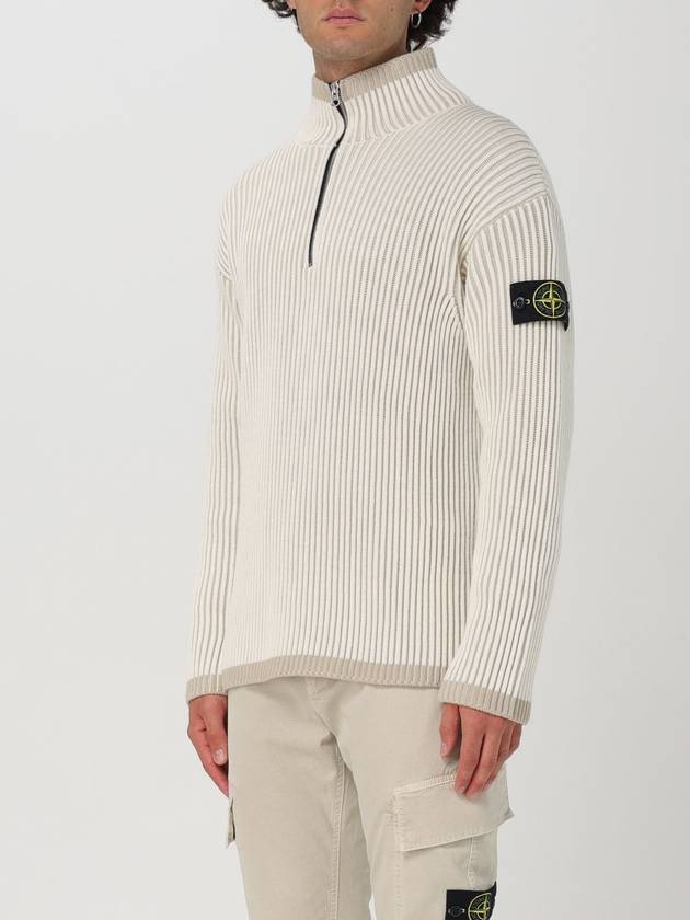 Vanish Ribbed Knit Top Beige - STONE ISLAND - BALAAN 5