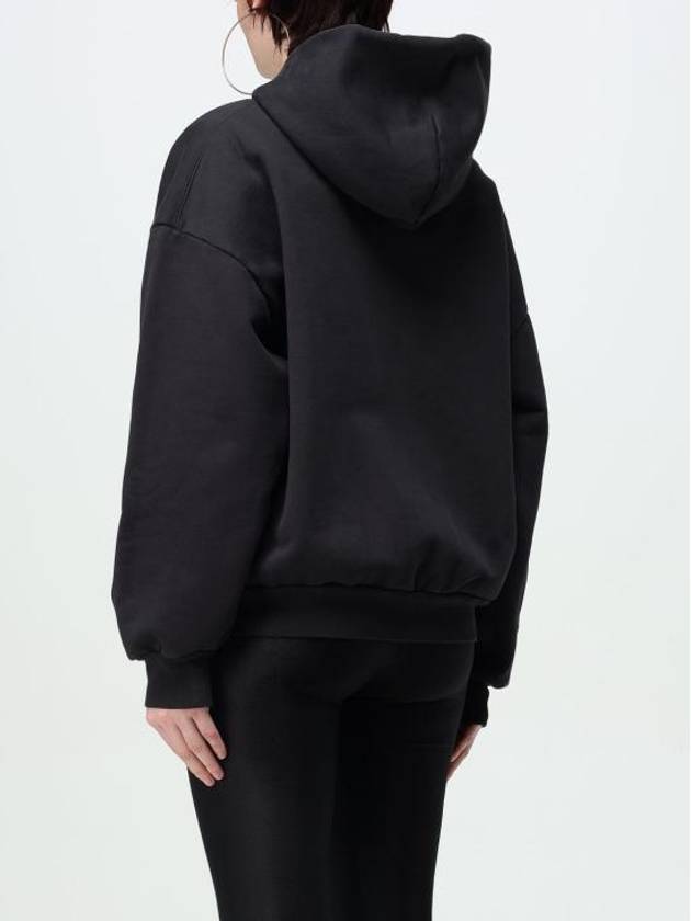 Embroidered Logo Hoodie Zip-Up Black - BALENCIAGA - BALAAN 4