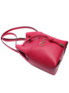 Grained Leather Gancini Mini Bucket Bag Red - SALVATORE FERRAGAMO - BALAAN 6