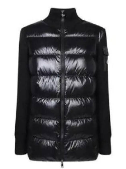 Padded Wool Cardigan Black - MONCLER - BALAAN 2