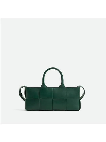 East West Arco Mini Tote Bag Emerald Green - BOTTEGA VENETA - BALAAN 1