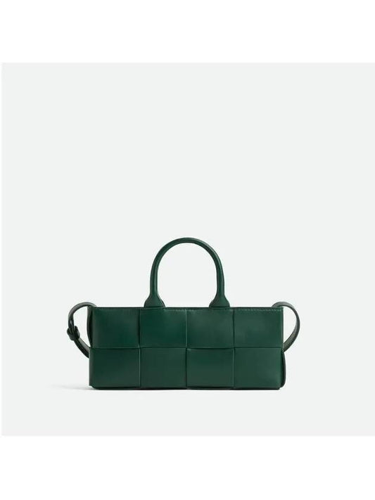 East West Arco Mini Tote Bag Emerald Green - BOTTEGA VENETA - BALAAN 1