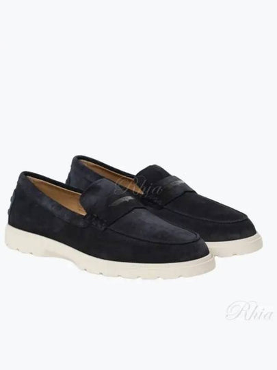 Suede Loafers Dark Blue - TOD'S - BALAAN 2