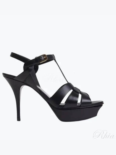 Tribute Platform Sandals Heel Black - SAINT LAURENT - BALAAN 2