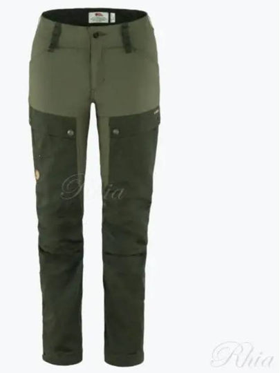 Women's Keb Trousers Regular Green Camo Laurel Green - FJALL RAVEN - BALAAN 2