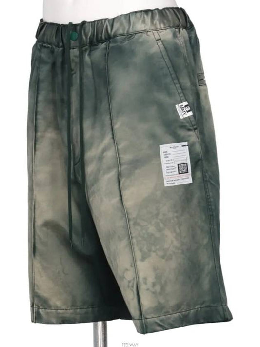 J12PT041 GREEN Satin Bermuda Shorts Pants - MIHARA YASUHIRO - BALAAN 2