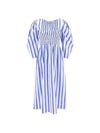 Striped Long Dress Blue - GANNI - BALAAN 2