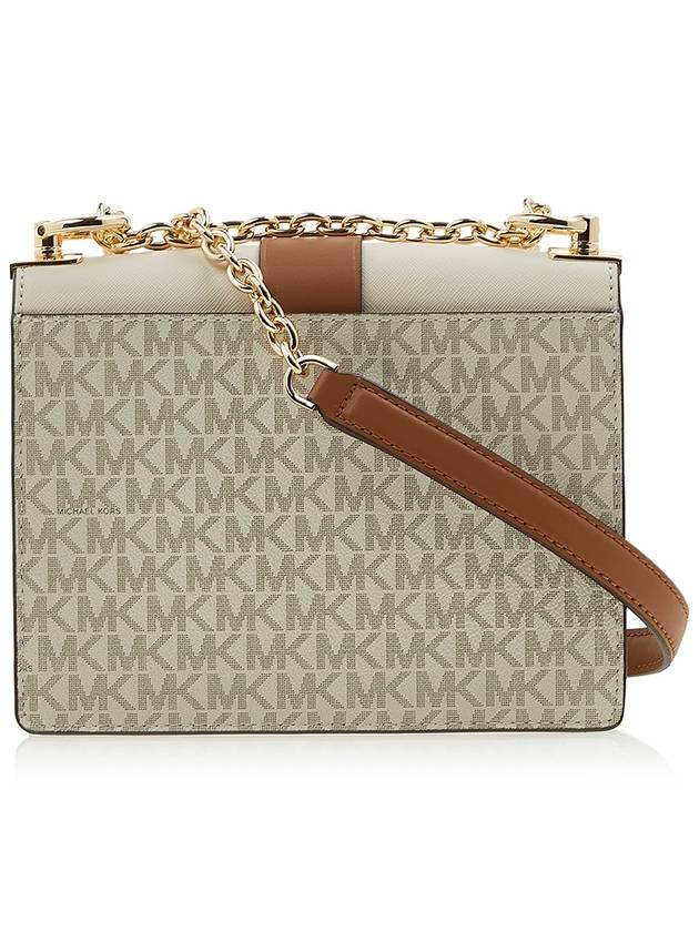 Greenwich Small Color Block Logo Saffiano Leather Cross Bag White - MICHAEL KORS - BALAAN 4