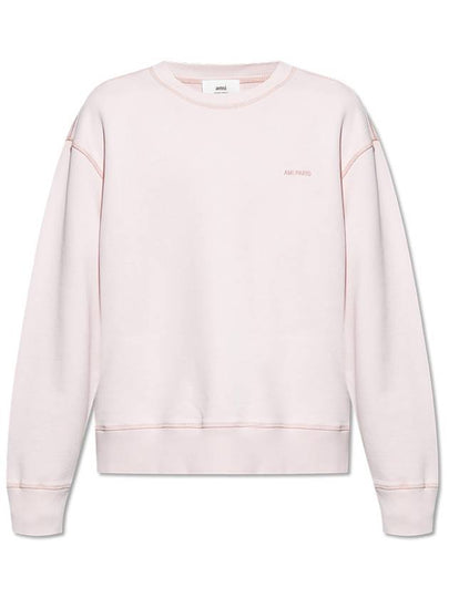 Embroided Logo Sweatshirt Pink - AMI - BALAAN 2