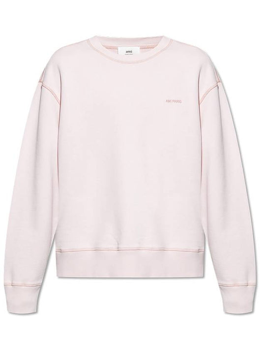 Embroided Logo Sweatshirt Pink - AMI - BALAAN 2