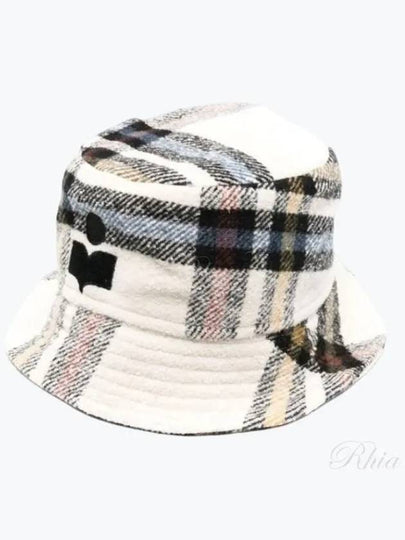 Check Wool Bucket Hat Ivory - ISABEL MARANT - BALAAN 2