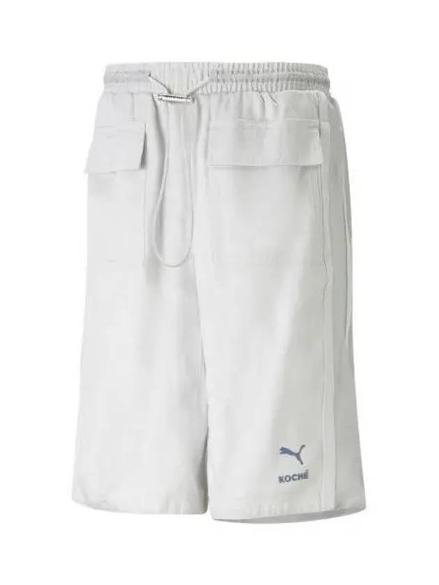 Logo Patch Drawstring Shorts Grey - PUMA - BALAAN 2