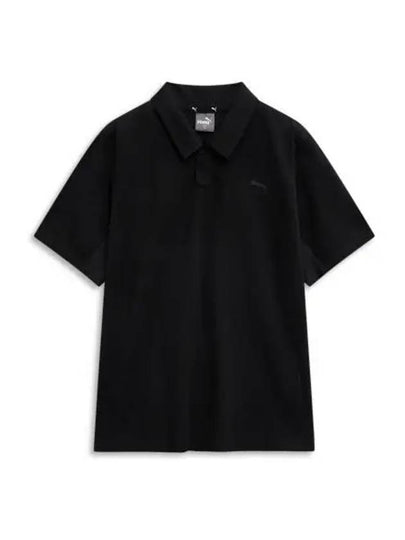 Mach Jacquard Knit Pk Shirt Black - PUMA - BALAAN 2