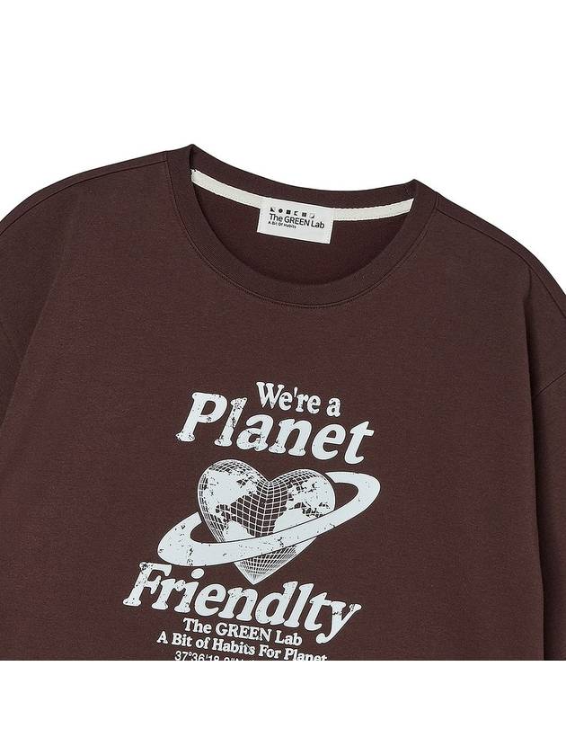 _PLANET FRIENDLY GRAPHIC SHORT SLEEVE BROWN - THE GREEN LAB - BALAAN 6