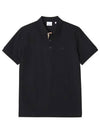 Men's Eddie Collar Short Sleeve Polo Shirt Black - BURBERRY - BALAAN 5