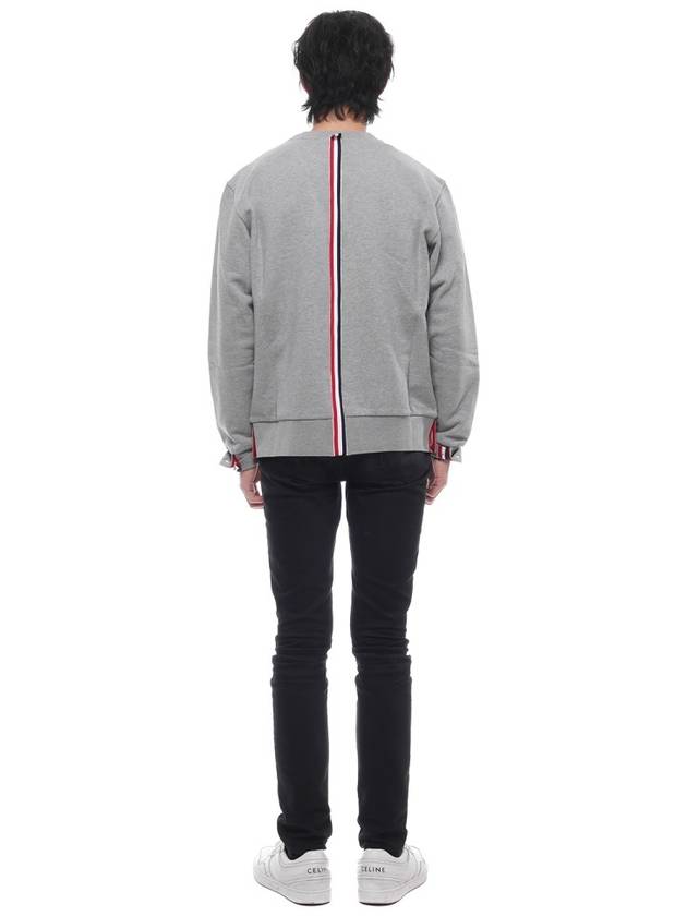 Center Back Stripe Crewneck Sweatshirt Light Grey - THOM BROWNE - BALAAN 6