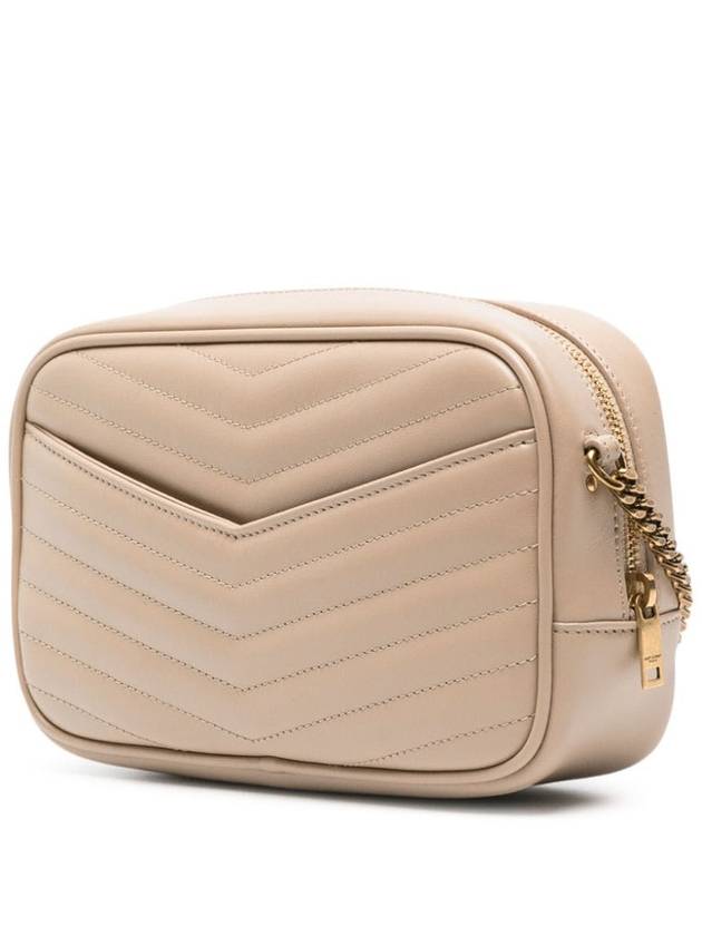 Lou Small Leather Cross Bag Beige - SAINT LAURENT - BALAAN 5