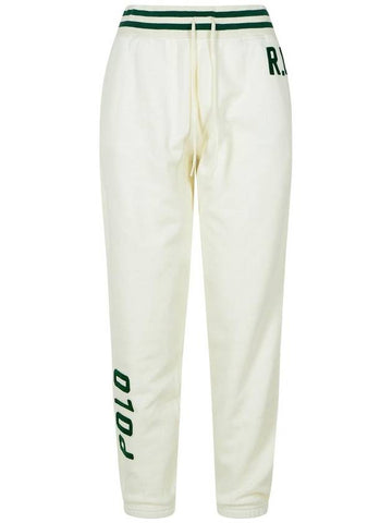 Polo Ralph Lauren White Cotton Joggers - POLO RALPH LAUREN - BALAAN 1