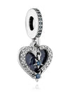 Celestial Shooting Star Heart Double Dangle Charm Silver - PANDORA - BALAAN 2