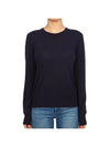 Regal Wool Crew Neck Knit Top Navy - THEORY - BALAAN 1