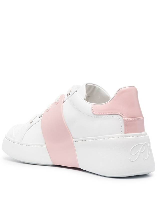 Viv' Skate Buckle Low Top Sneakers White Pink - ROGER VIVIER - BALAAN 4