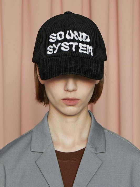 Sound Corduroy Ball Cap Black - UNALLOYED - BALAAN 2