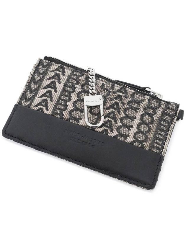 The Monogram Top Zip Wristlet Half Wallet Beige - MARC JACOBS - BALAAN 3