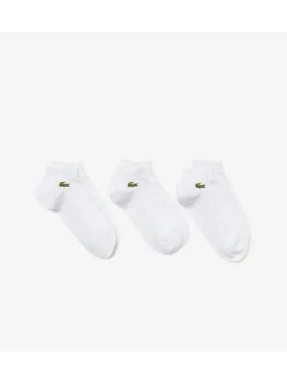 Jersey Ankle Tennis Sports Socks White - LACOSTE - BALAAN 2