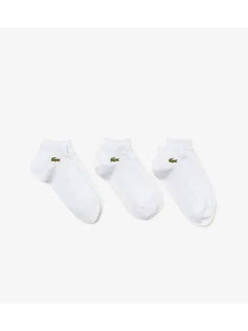 Jersey Ankle Tennis Sports Socks White - LACOSTE - BALAAN 1