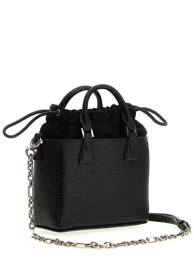 Horizontal Leather Shoulder Bag Black - MAISON MARGIELA - BALAAN 3