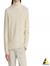 Cashmere Logo Knit Turtleneck Blanc - DIOR - BALAAN 2