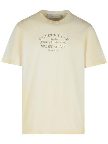 Golden Goose 'Gauze' Cream Cotton T-Shirt - GOLDEN GOOSE - BALAAN 1