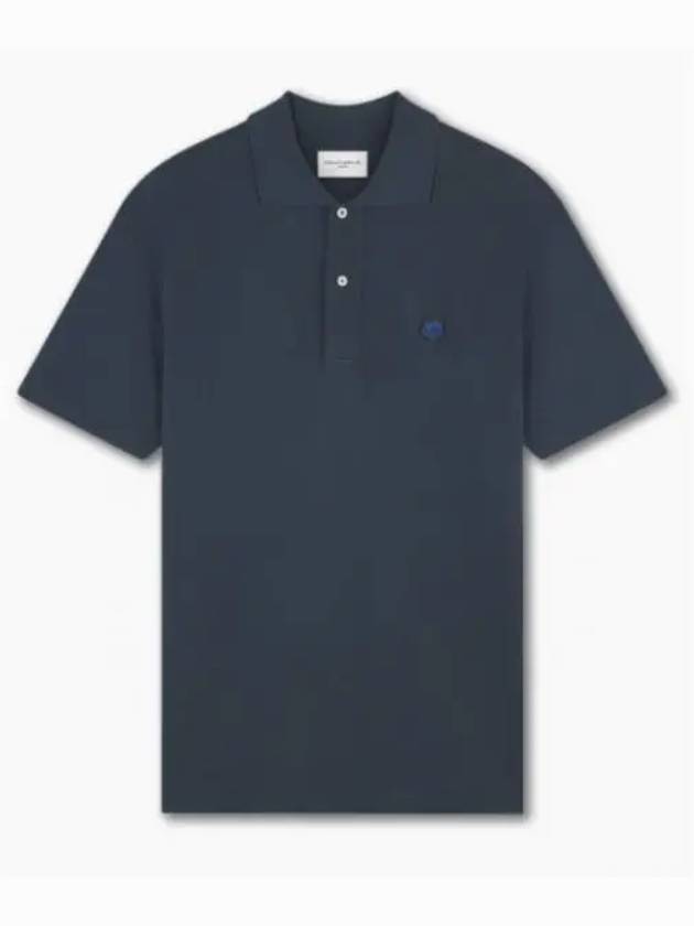 Bold Fox Head Patch Comfort Short Sleeve Polo Shirt Ink Blue - MAISON KITSUNE - BALAAN 2