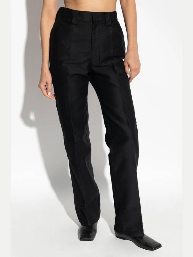 Women s Pleated Straight Pants Black - LEMAIRE - BALAAN 4