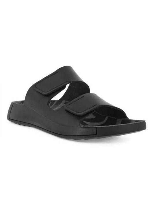 2nd Cozmo Leather Slippers Black - ECCO - BALAAN 1