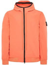 Wappen Patch Soft Shell Hooded Jacket Orange - STONE ISLAND - BALAAN 2