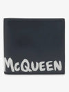 Graffiti Signature Logo Half Wallet Black - ALEXANDER MCQUEEN - BALAAN 2