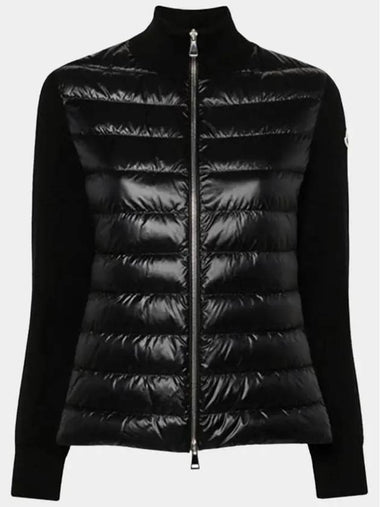 Women s padded zip up cardigan black 9B00014 M1131 999 - MONCLER - BALAAN 1