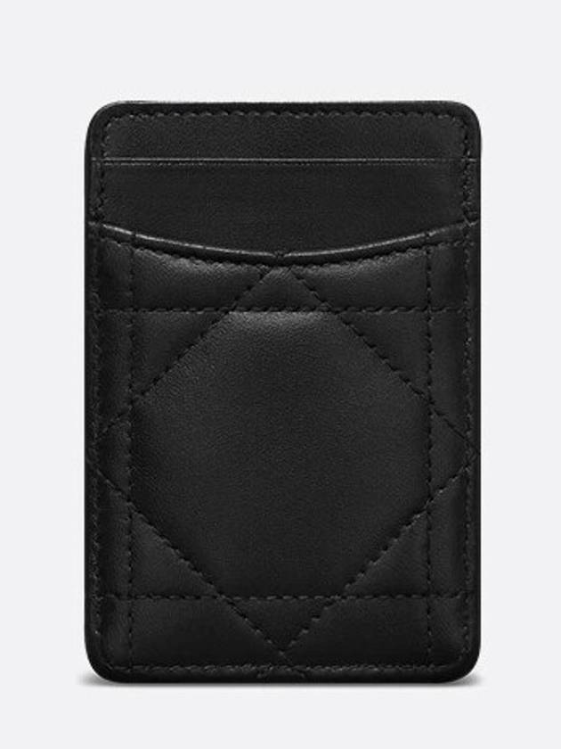 Miss Caro Vertical Card Wallet Black Macrocannage Sheepskin - DIOR - BALAAN 2