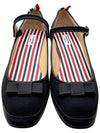 Black Cotton Canvas Tom John Tennis Block Heel FFH218A 05390 001 - THOM BROWNE - BALAAN 4