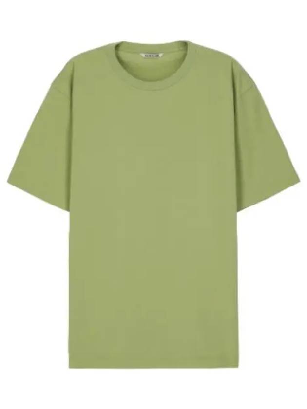 Luster Plating Short Sleeve T Shirt Light Green A00SP02GTLIGHTGREEN Tee - AURALEE - BALAAN 1