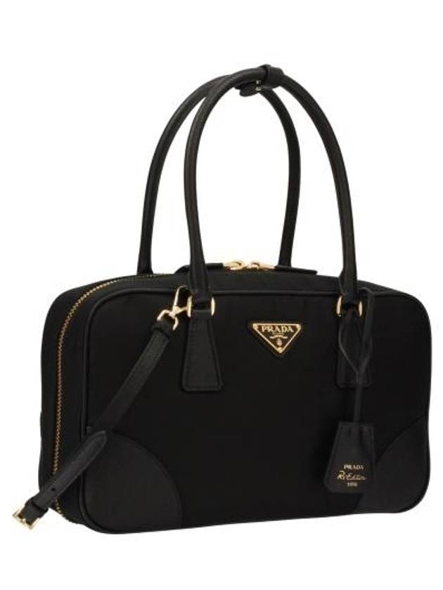 Re-Edition 1978 Re-Nylon Saffiano Leather Medium Tote Bag Black - PRADA - BALAAN 3